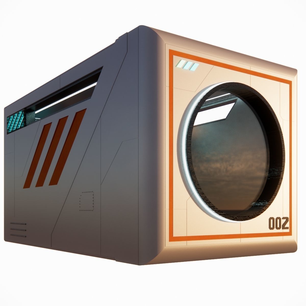 Sci-fi Capsule house 002 3D model_1