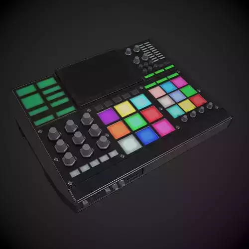 DJ Mixer Controller Low-poly 3D model