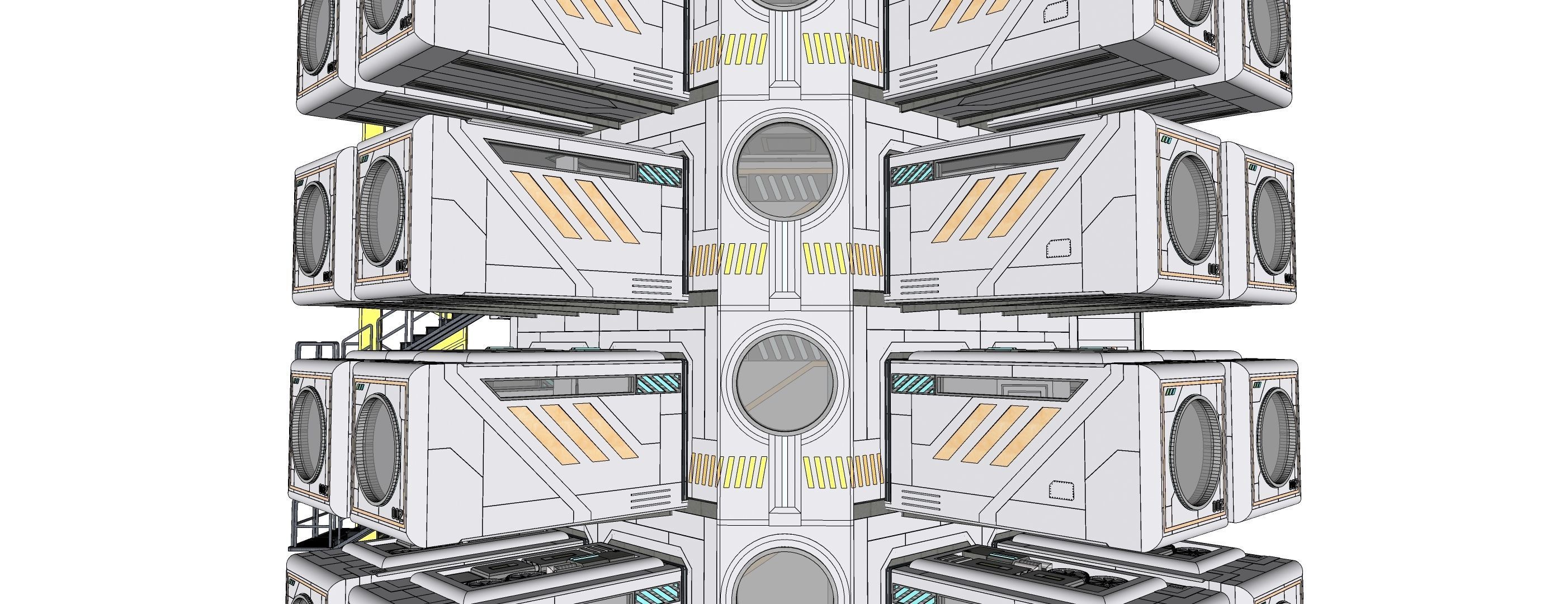 Sci-fi Apartment 002 10 3D model_9