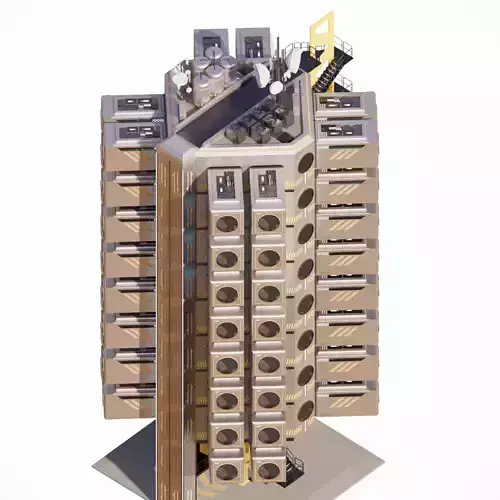 Sci-fi Apartment 002 10 3D model