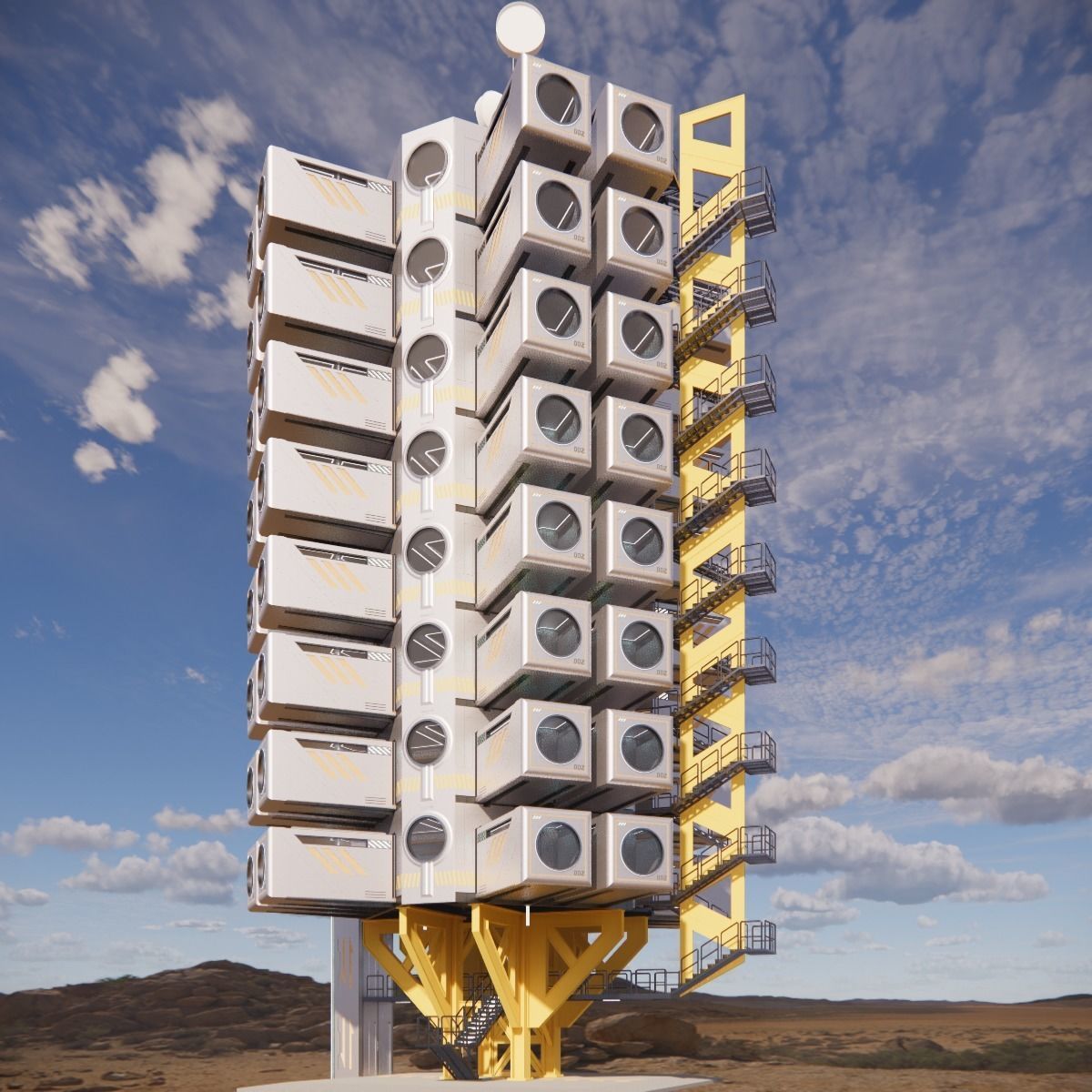 Sci-fi Apartment 002 10 3D model_22