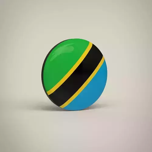 Tanzania Badge Low-poly 3D model