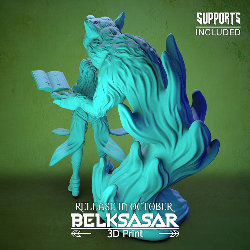 Summoner of the Wolf Spirit 3D print model_16