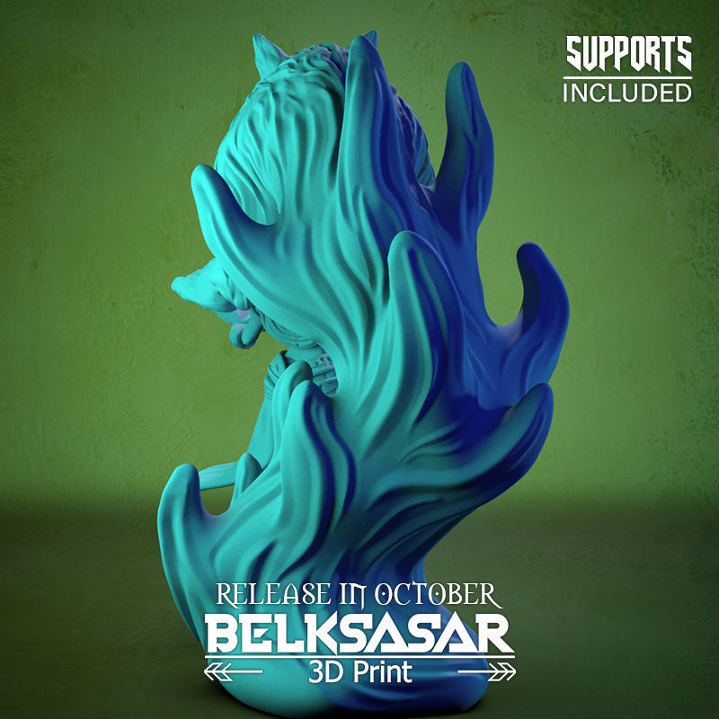 Summoner of the Wolf Spirit Normal and Nude 3D print model_11