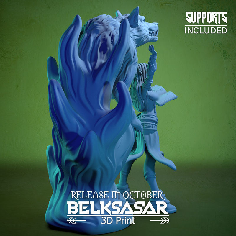 Summoner of the Wolf Spirit Normal and Nude 3D print model_13
