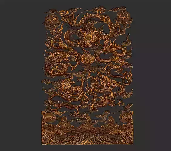 dragons chinese 3D print model