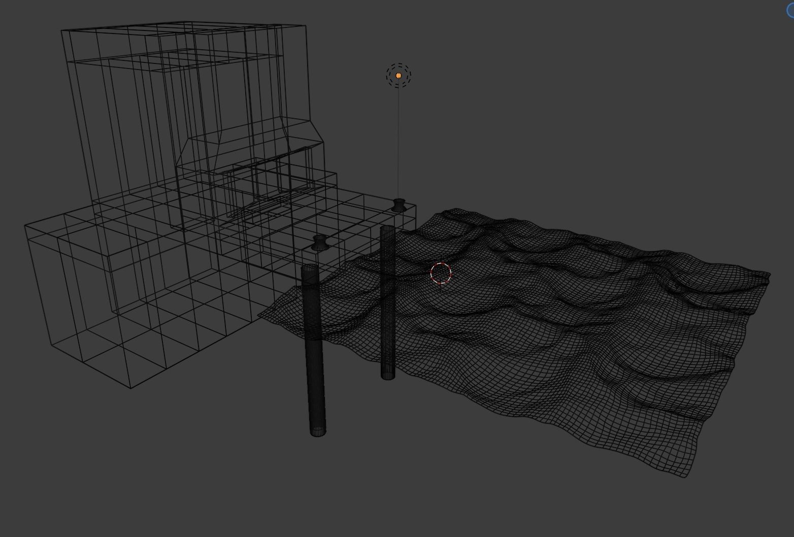 Marina And Sea Animation Low-poly 3D model_2