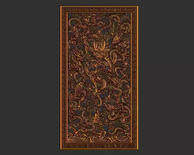 dragons wooden panel with dragon