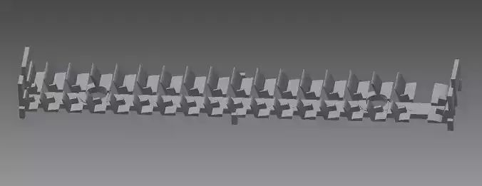 HO SCALE COACH PASSENGER CAR SEATING 3D print model