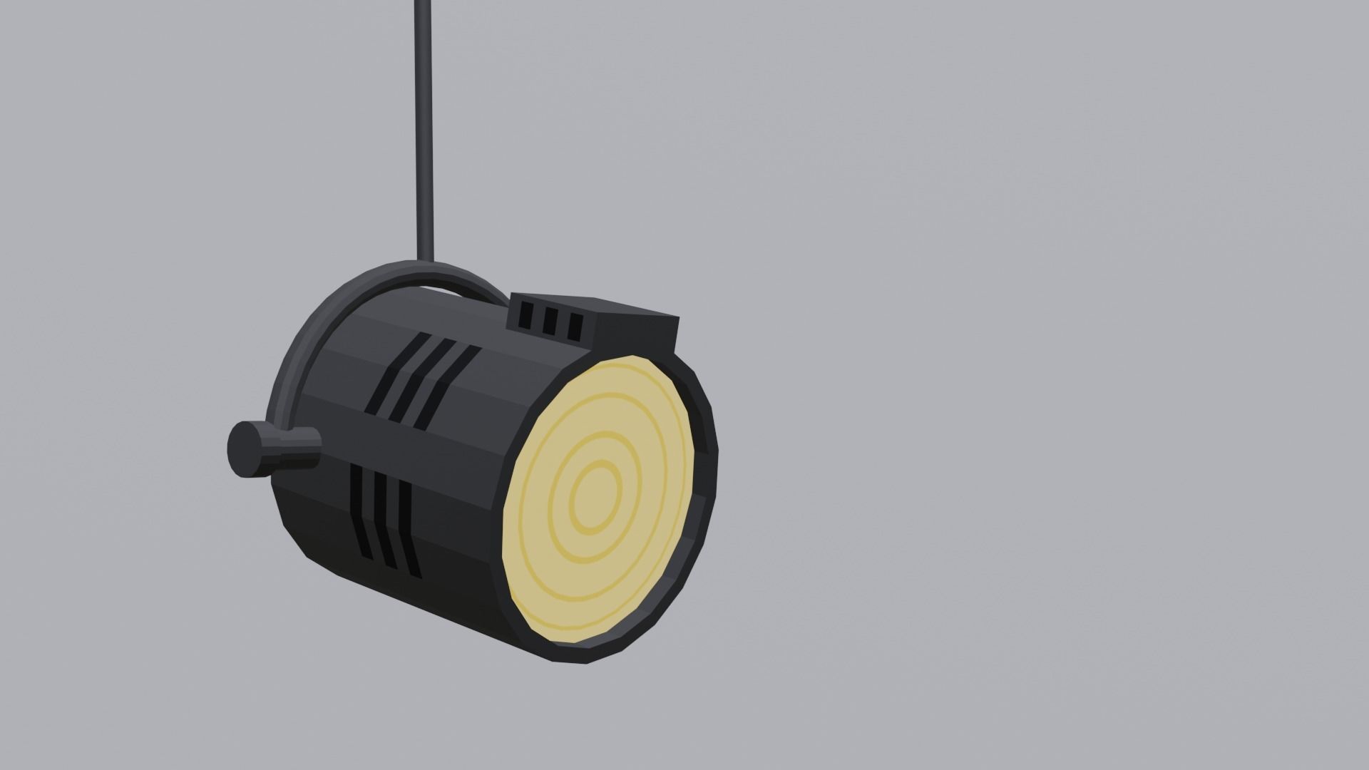 Low Poly Spotlight Low-poly 3D model_2