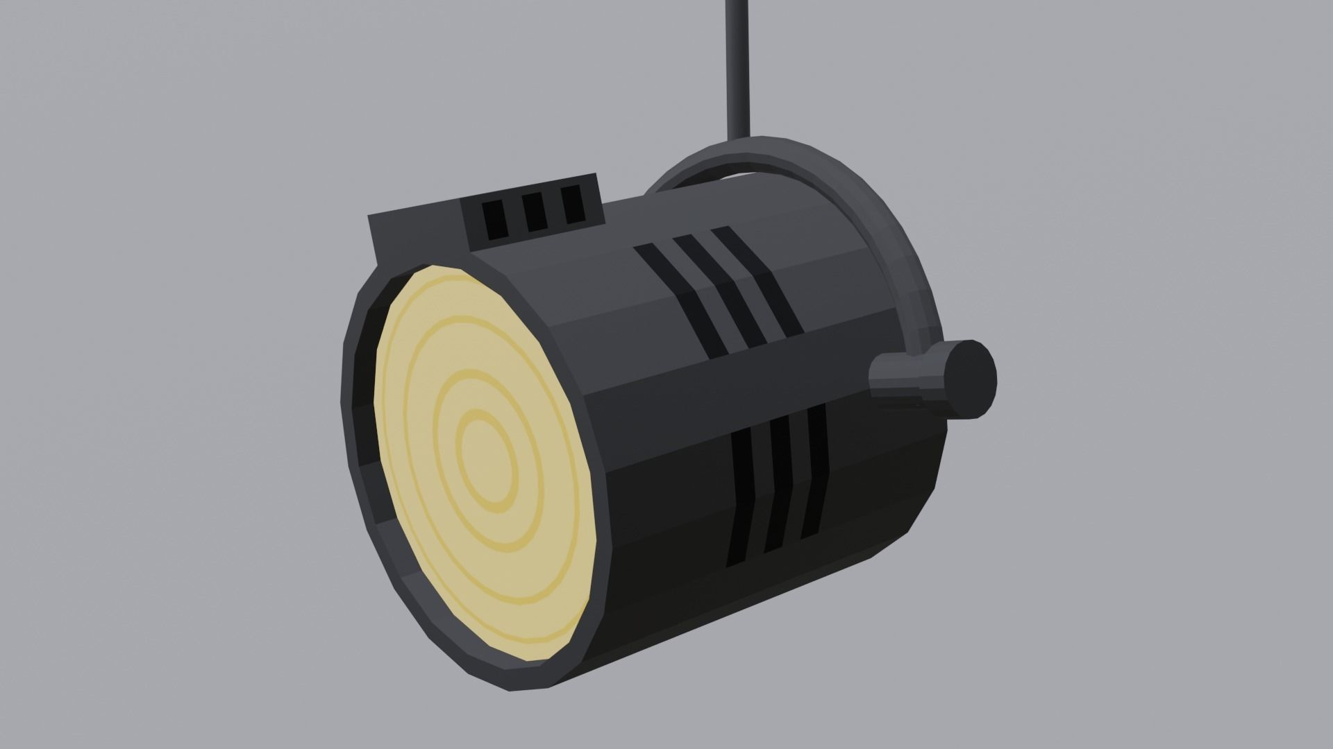 Low Poly Spotlight Low-poly 3D model_7