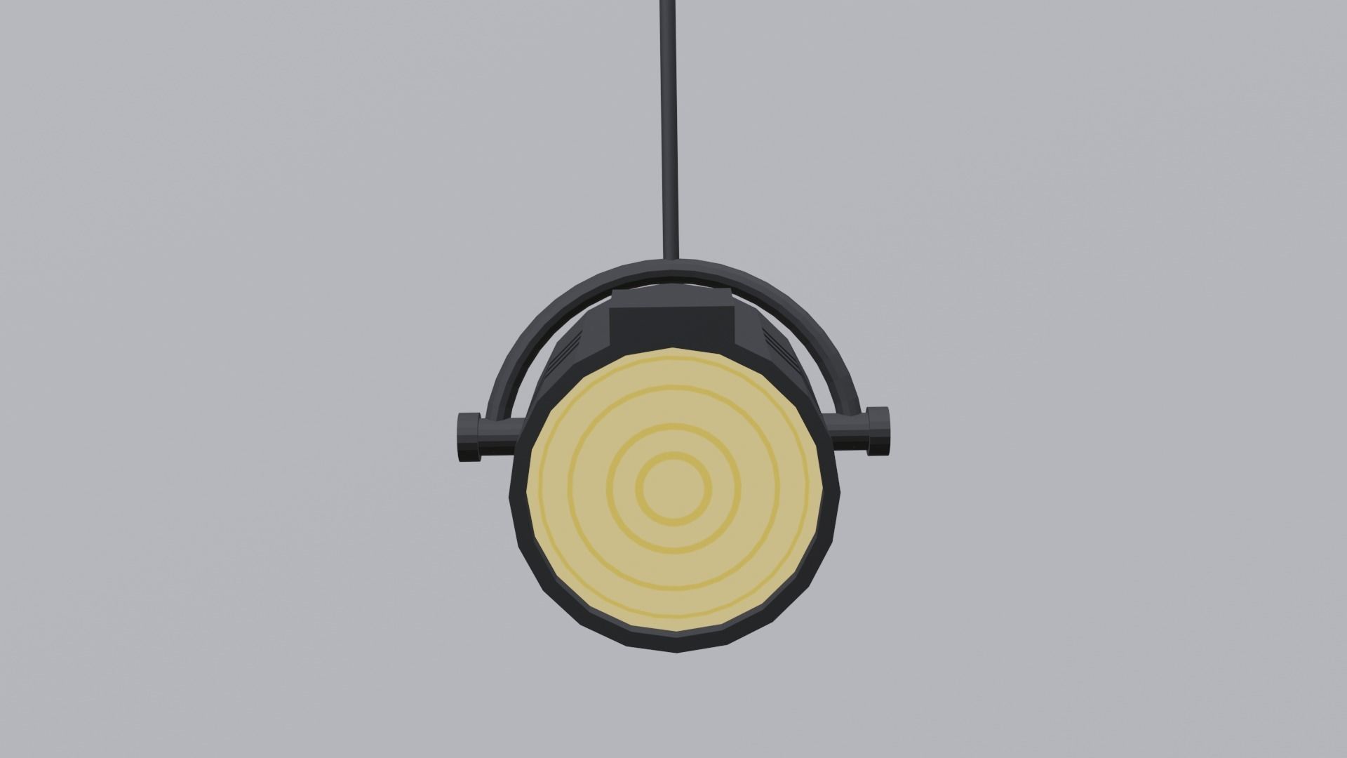 Low Poly Spotlight Low-poly 3D model_3