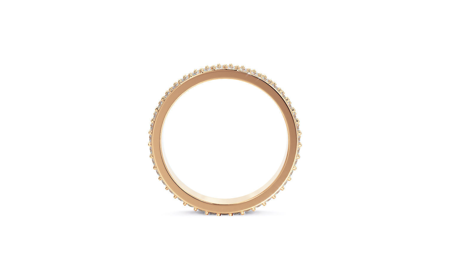 2 row diamond eternity ring with stones 3D print model_4