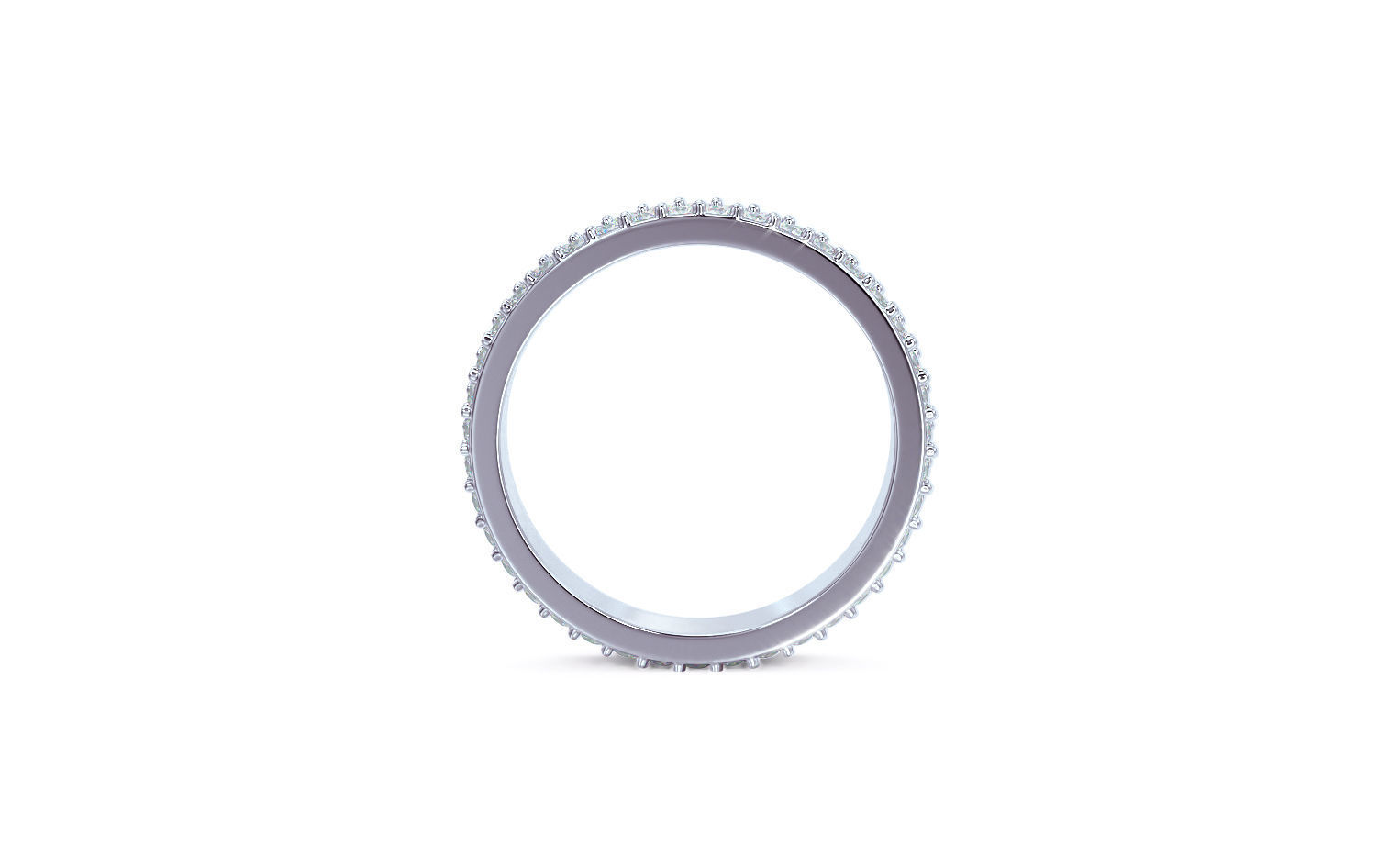 2 row diamond eternity ring with stones 3D print model_8