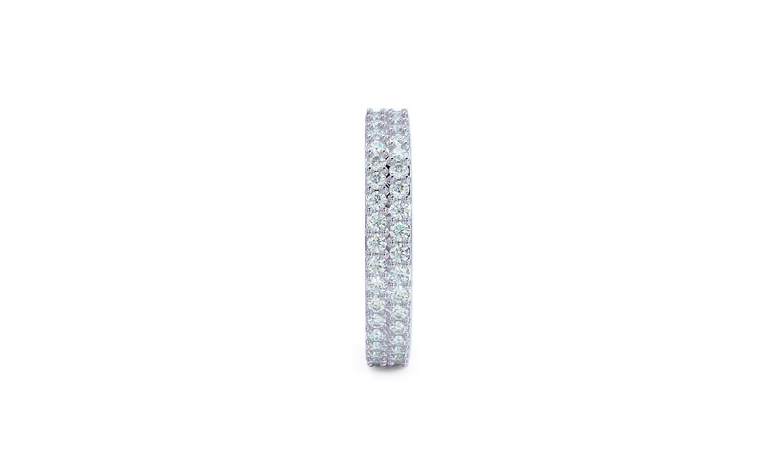 2 row diamond eternity ring with stones 3D print model_9