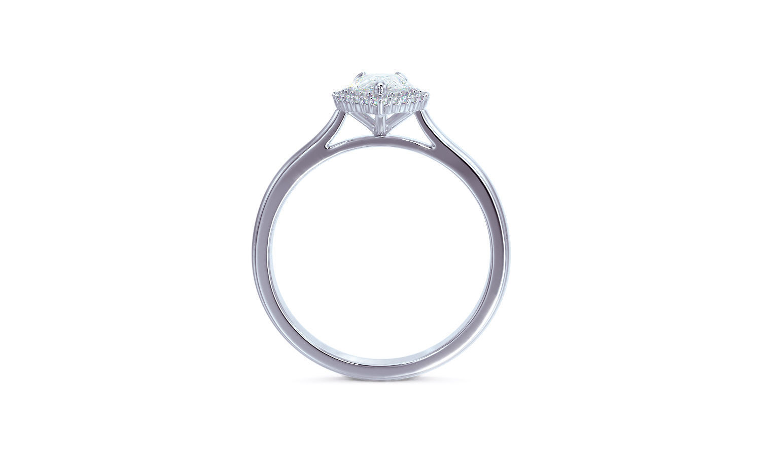pear shape halo engagement ring 3D print model_9