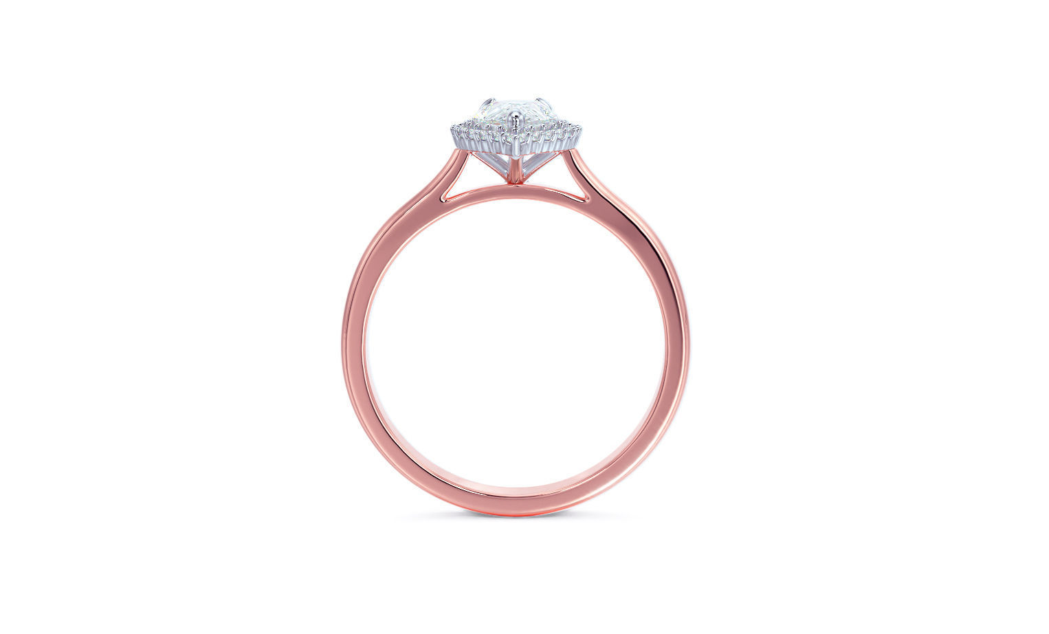 pear shape halo engagement ring 3D print model_14