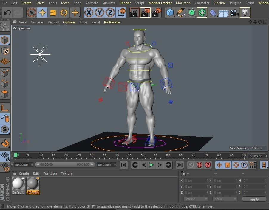 Bodybuilder human body 3D model_4