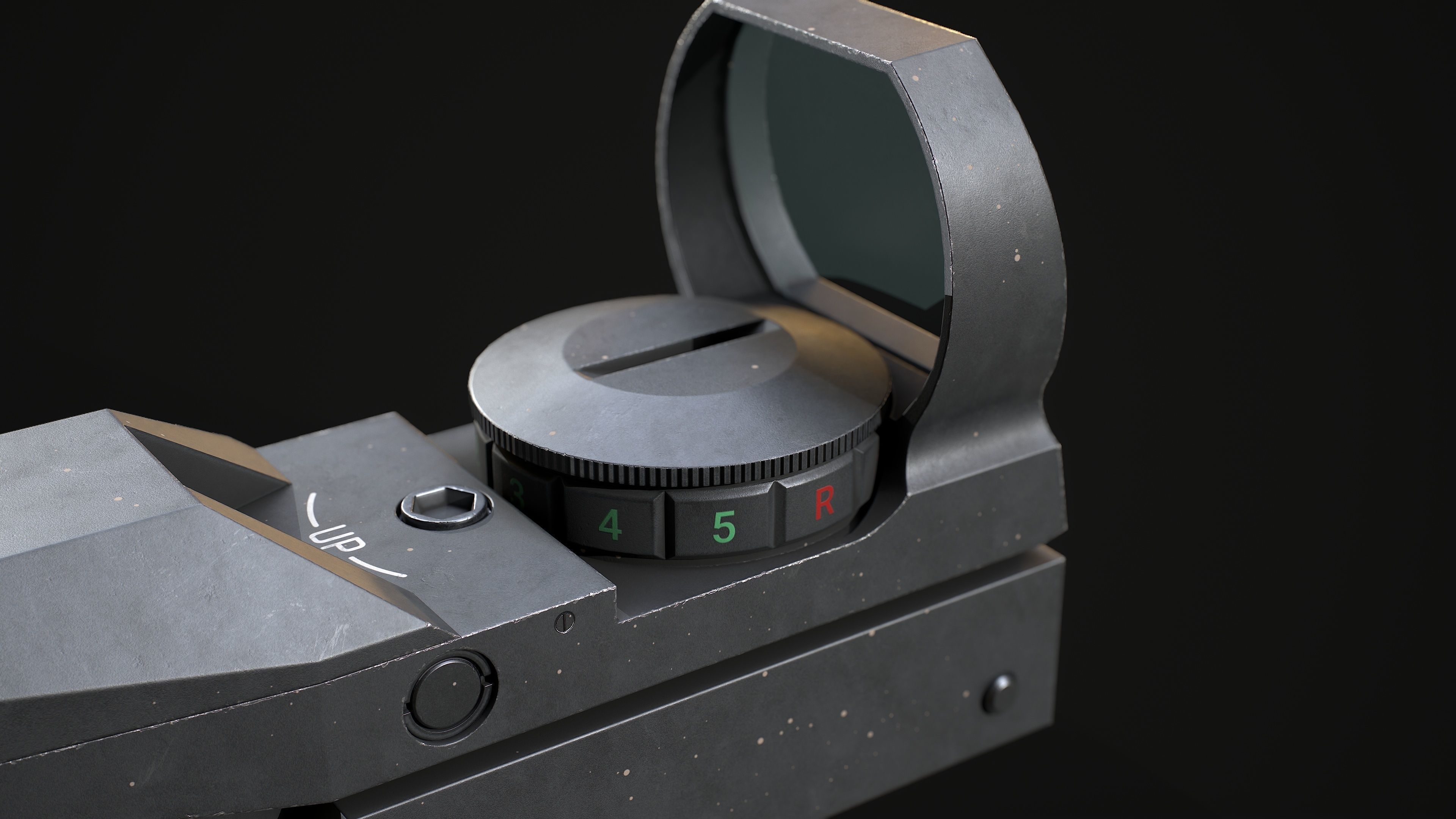 CVLIFE Reflex Red Dot Sight Low-poly 3D model_18