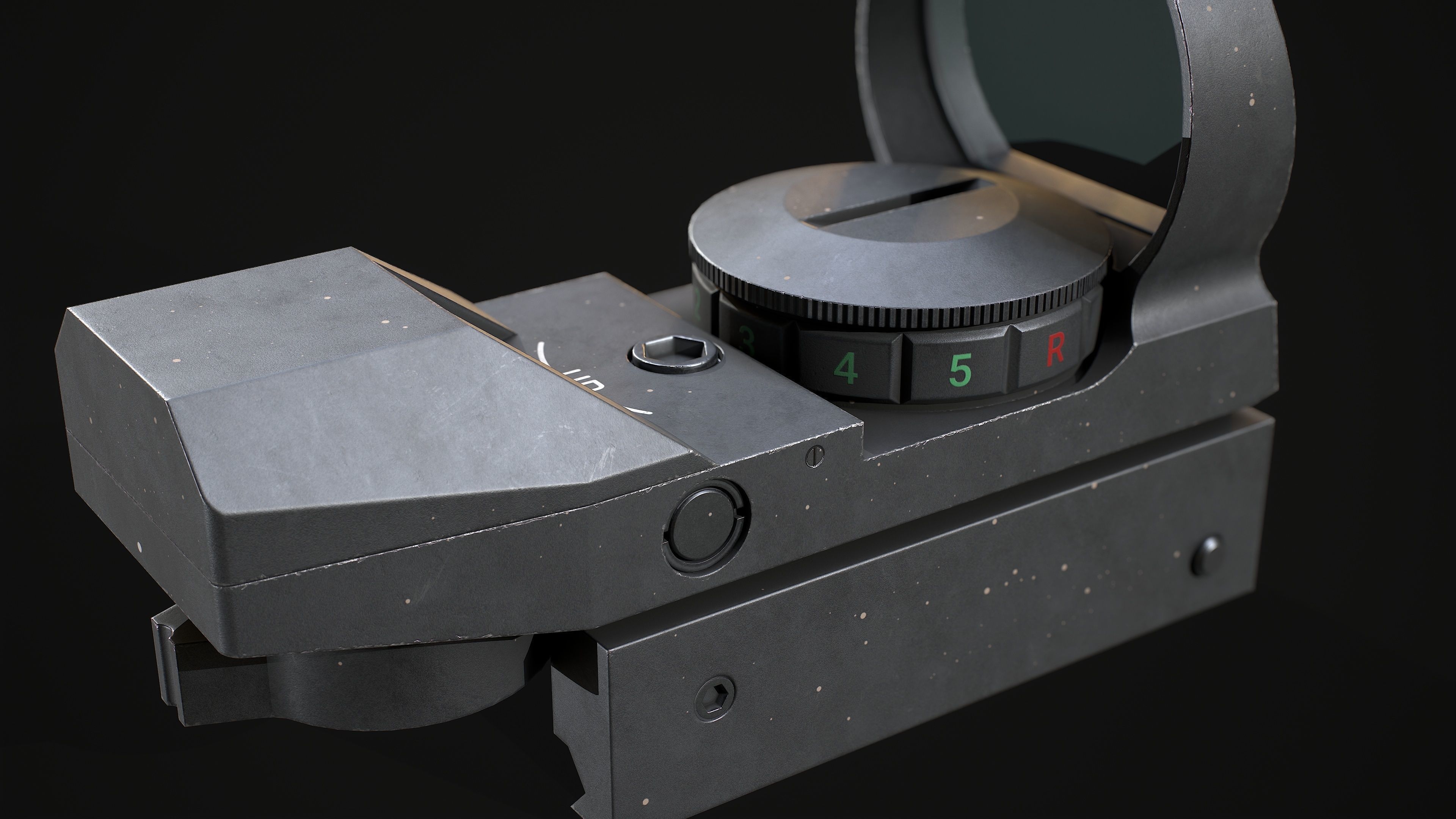 CVLIFE Reflex Red Dot Sight Low-poly 3D model_19