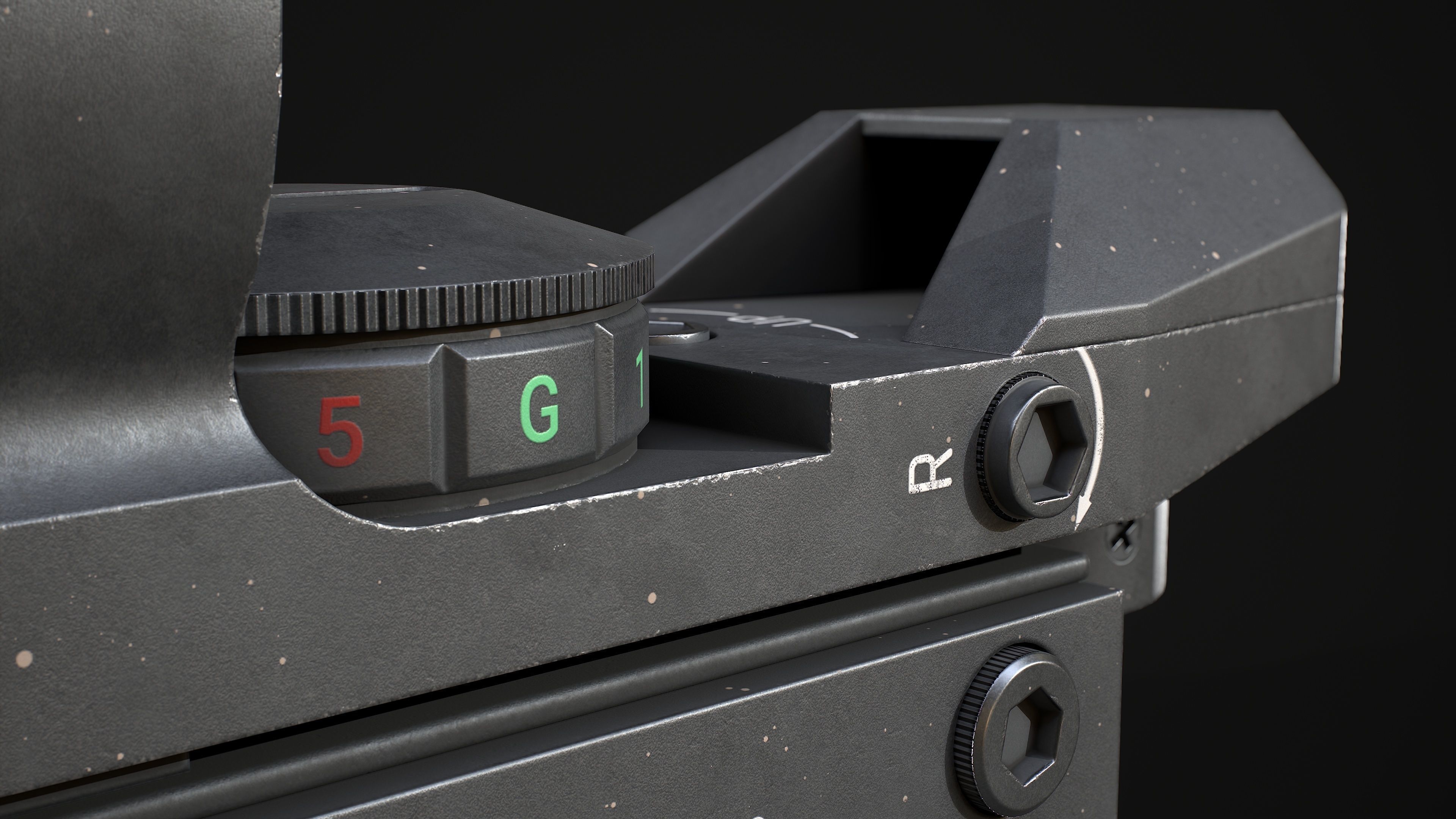 CVLIFE Reflex Red Dot Sight Low-poly 3D model_11