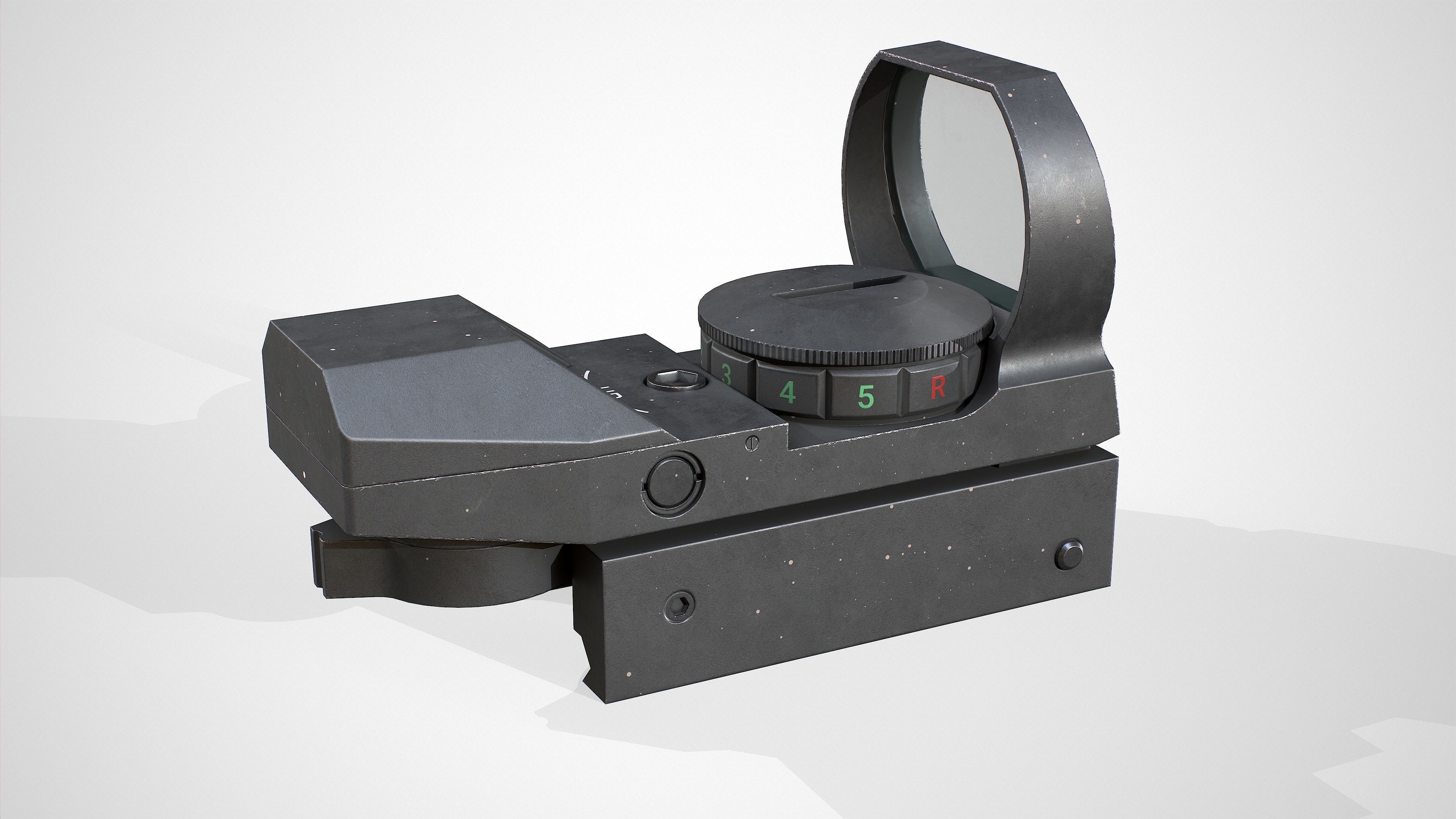 CVLIFE Reflex Red Dot Sight Low-poly 3D model_4