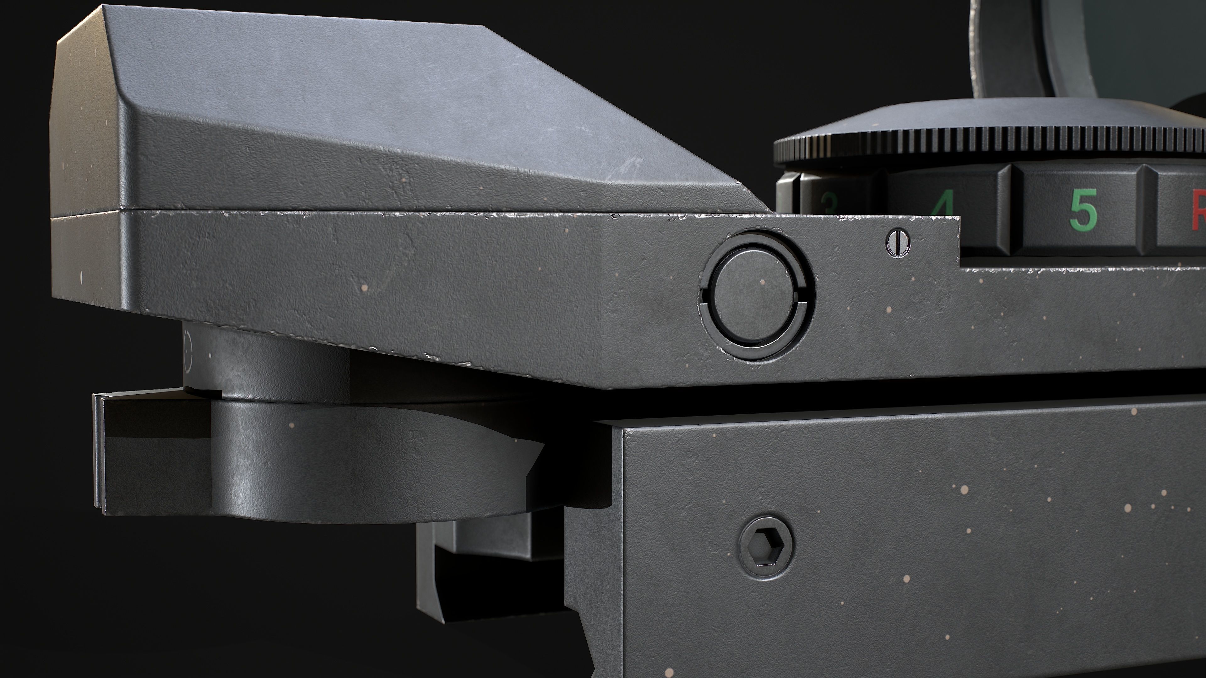 CVLIFE Reflex Red Dot Sight Low-poly 3D model_15