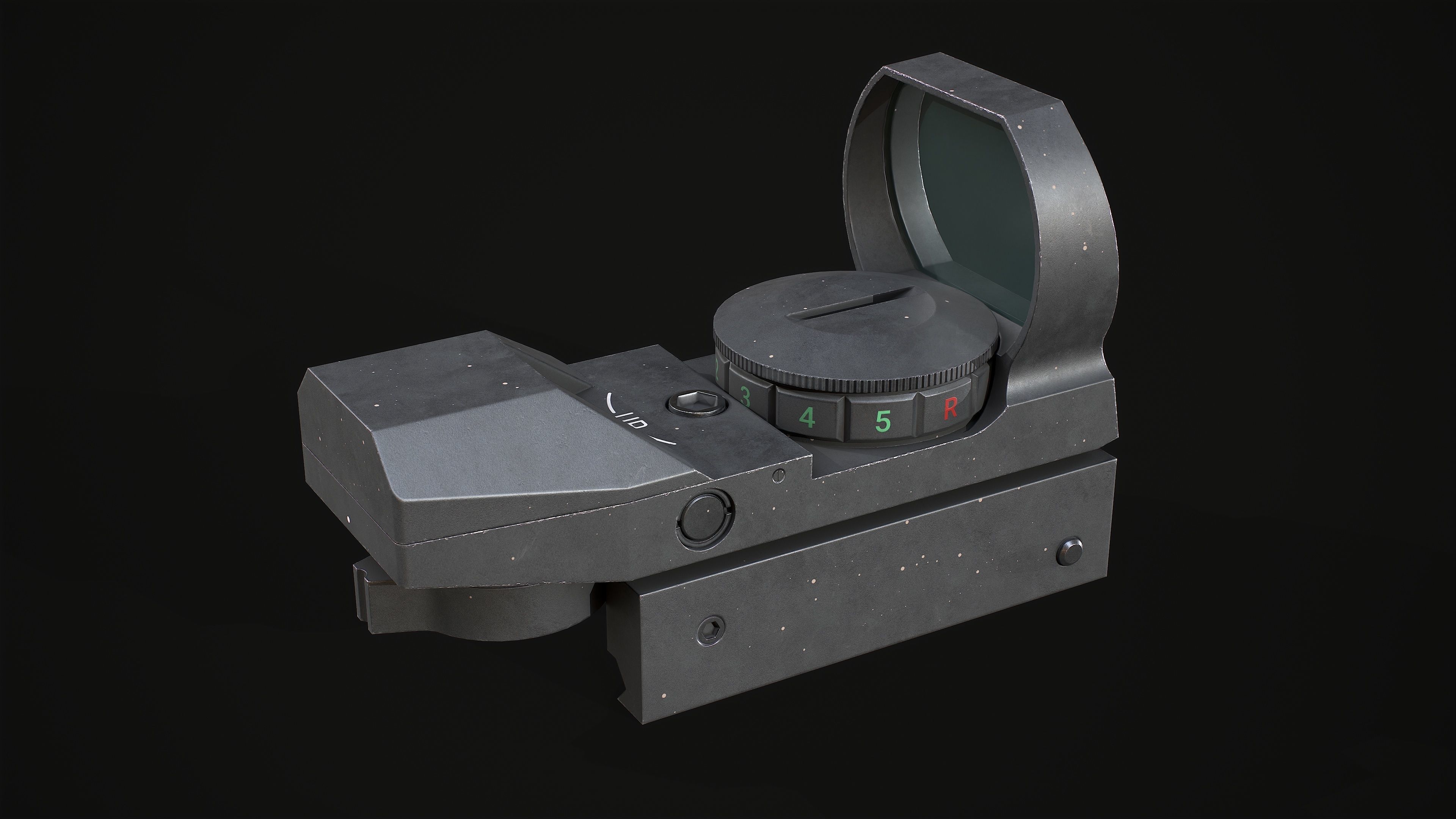 CVLIFE Reflex Red Dot Sight Low-poly 3D model_5