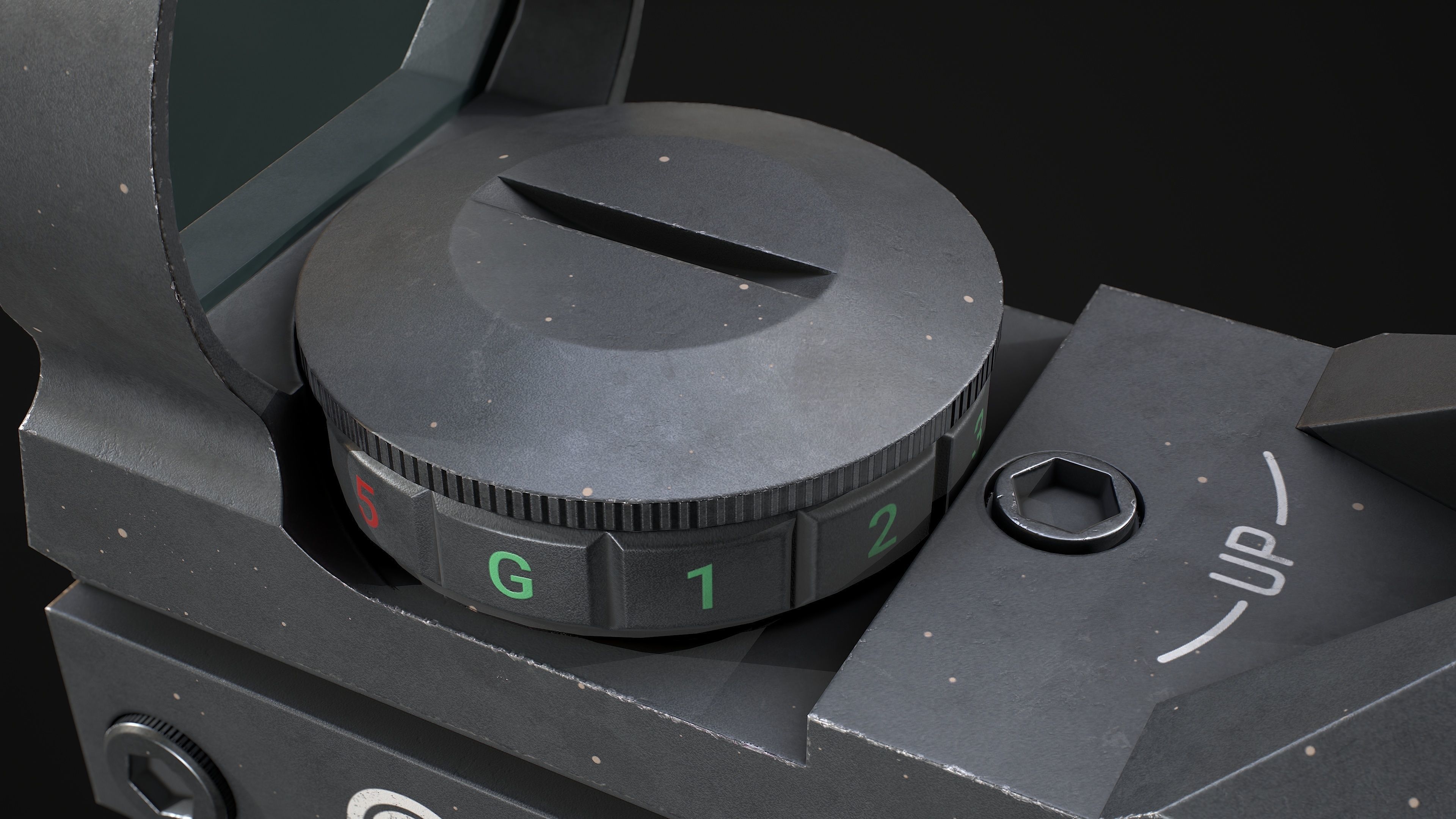 CVLIFE Reflex Red Dot Sight Low-poly 3D model_12