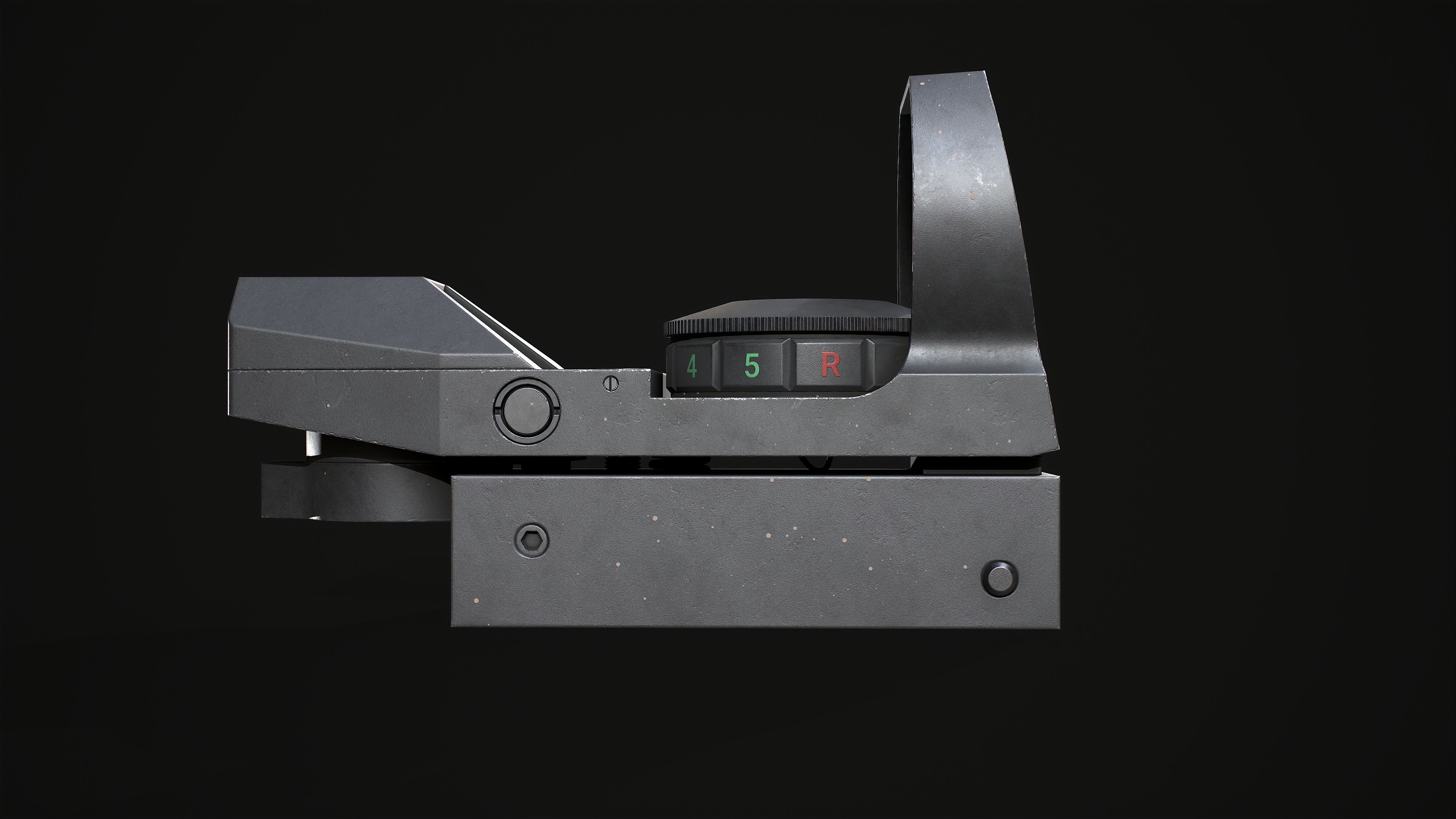 CVLIFE Reflex Red Dot Sight Low-poly 3D model_8