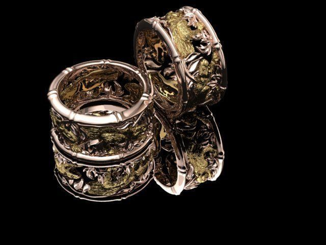 Tiger ring 3D print model_38