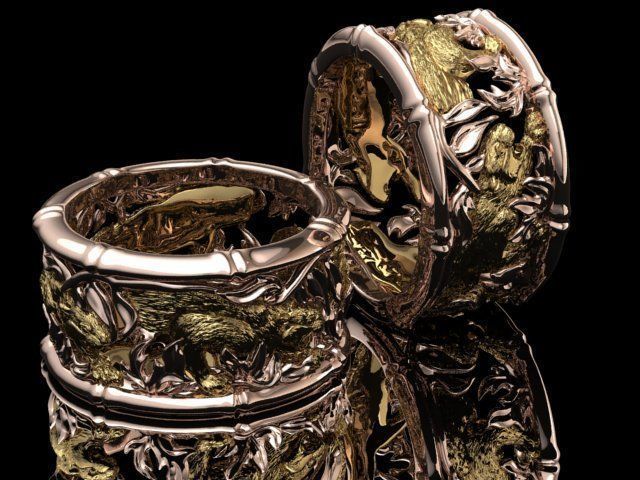 Tiger ring 3D print model_21