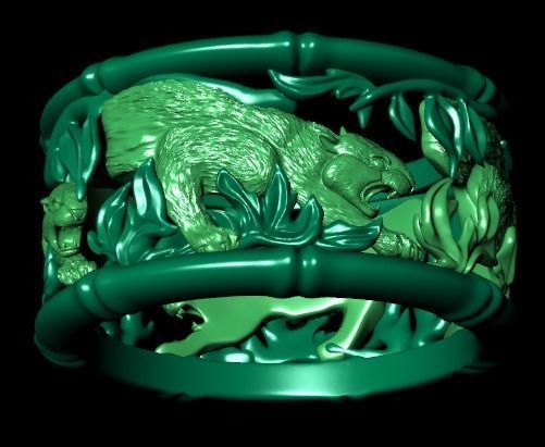 Tiger ring 3D print model_26