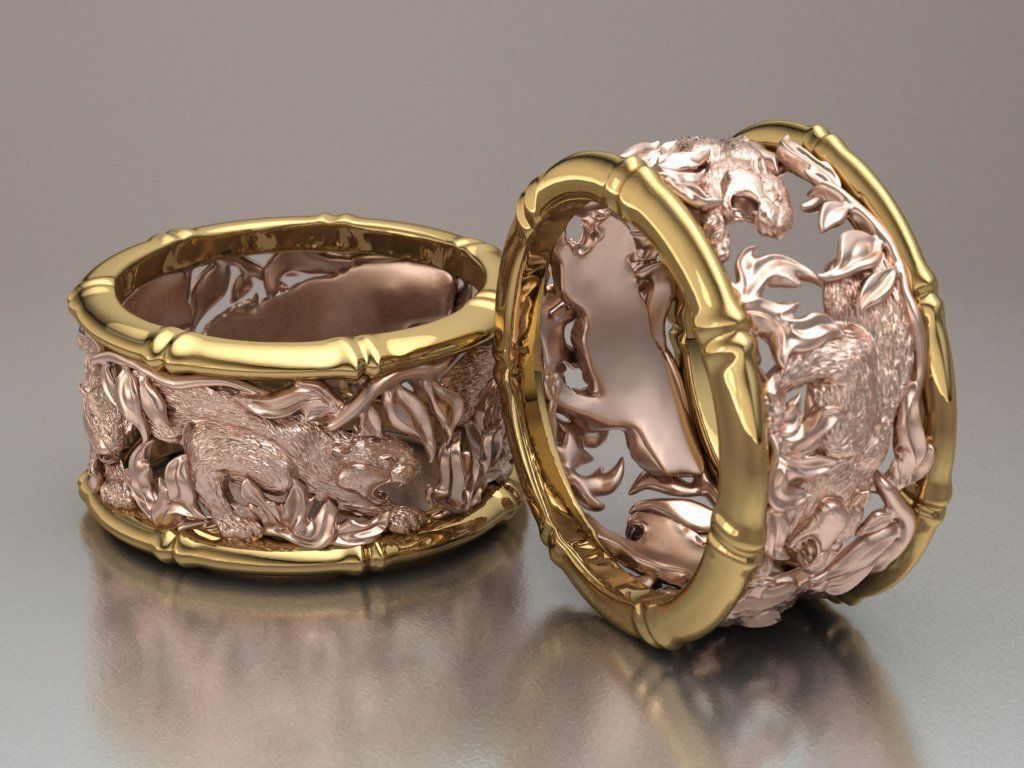 Tiger ring 3D print model_15