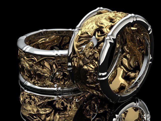 Tiger ring 3D print model_1