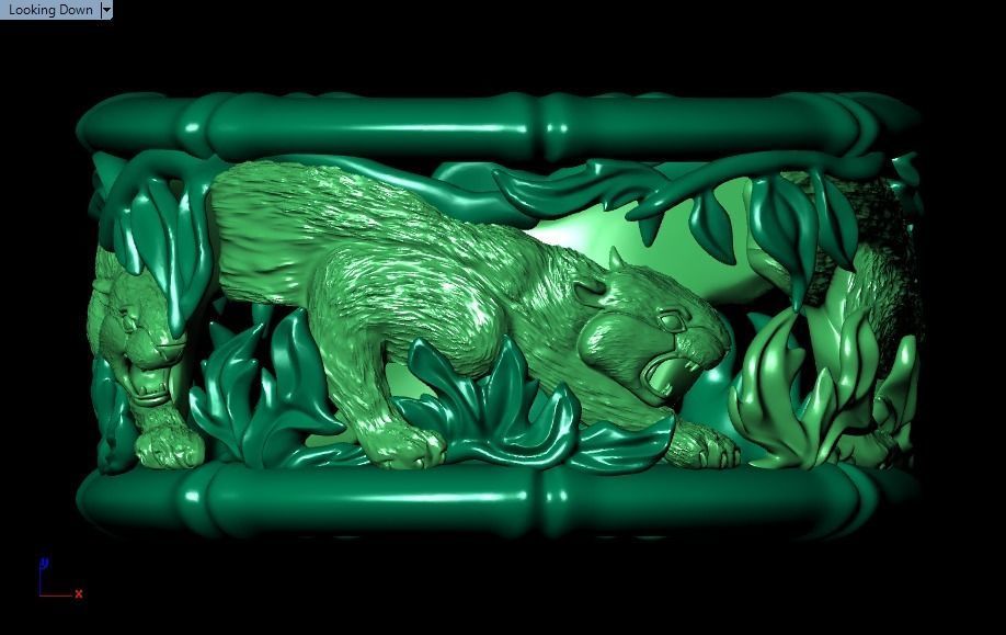 Tiger ring 3D print model_19