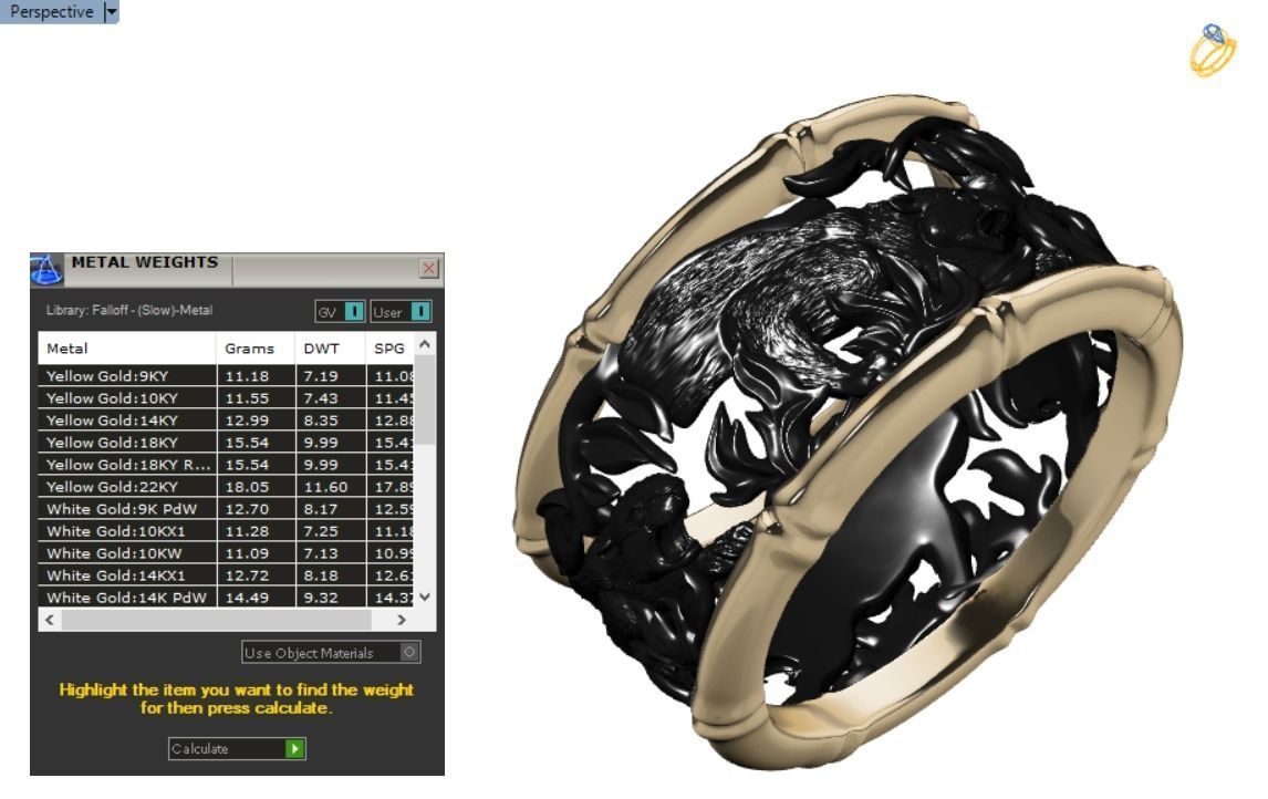 Tiger ring 3D print model_28