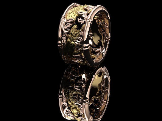 Tiger ring 3D print model_33