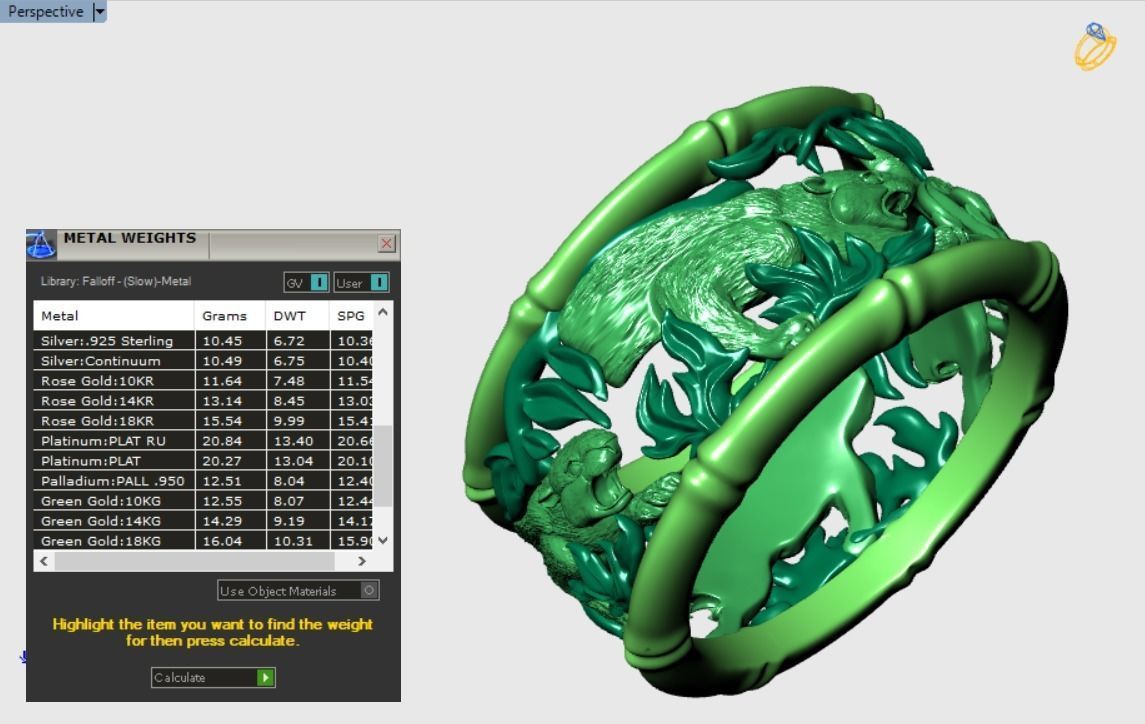 Tiger ring 3D print model_29