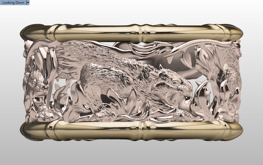 Tiger ring 3D print model_20