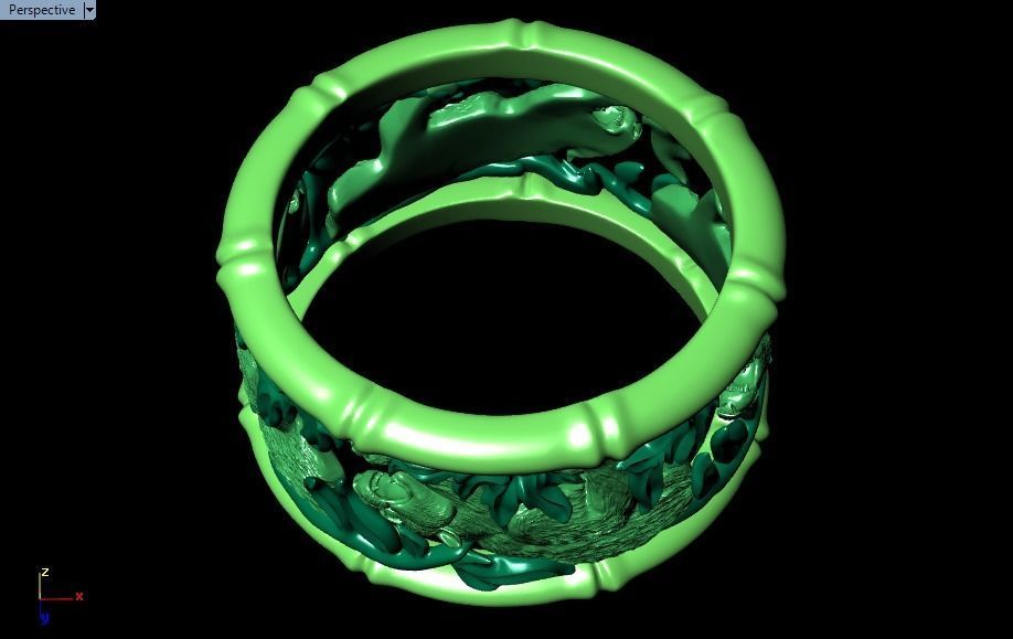 Tiger ring 3D print model_32