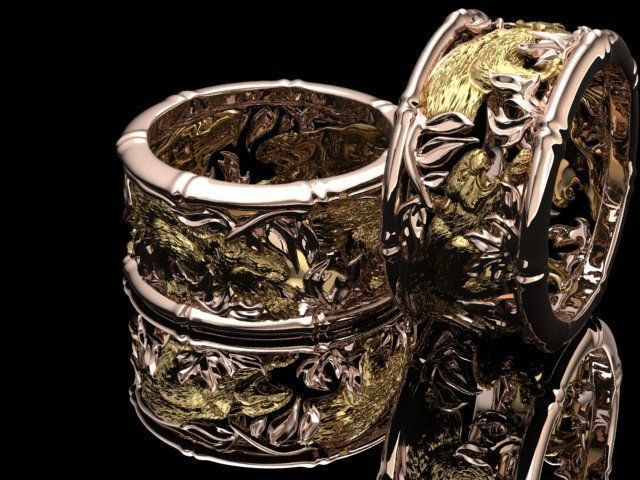 Tiger ring 3D print model_30