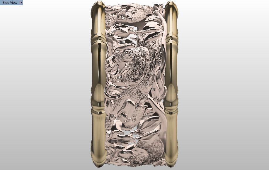 Tiger ring 3D print model_22