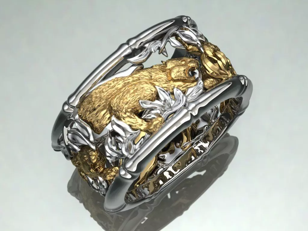 Tiger ring 3D print model_0