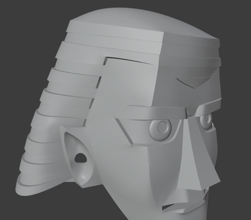 Giant Robo 3D printable helmet  3D print model_13