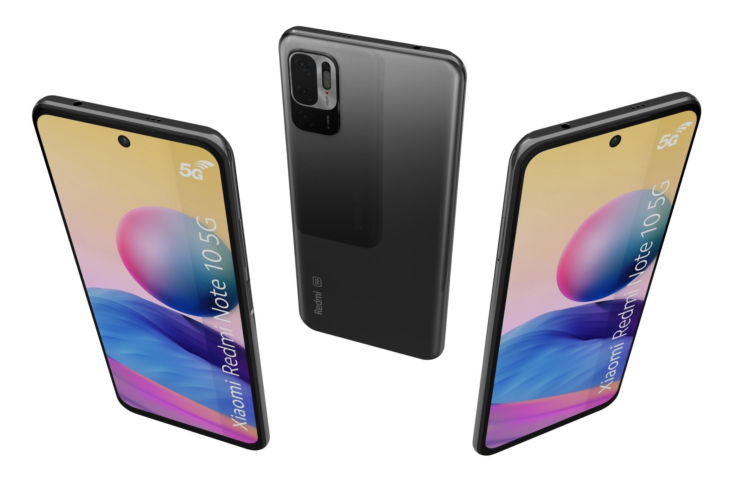 Xiaomi Redmi Note 10 5G Graphite Gray 3D model_6