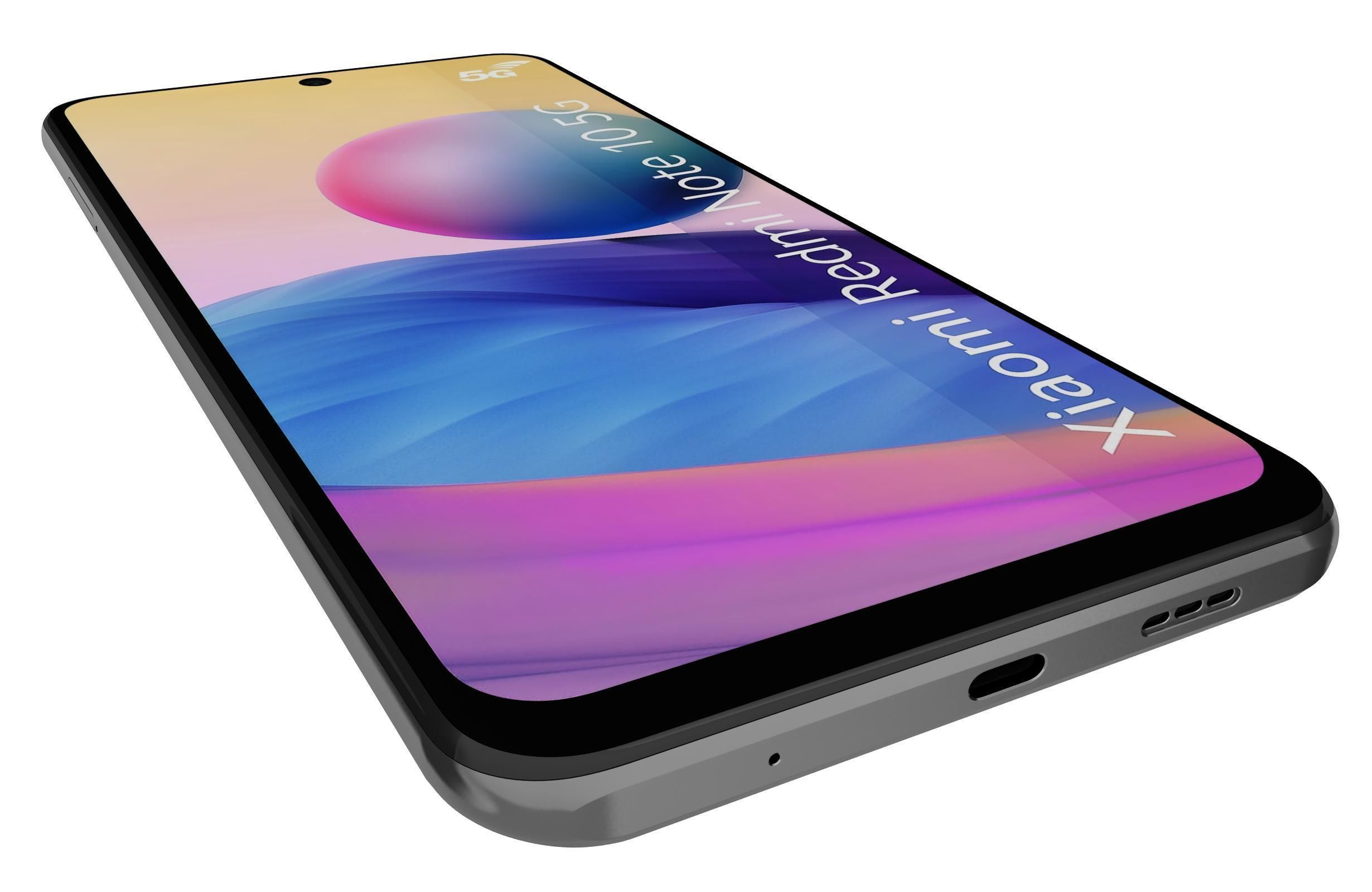 Xiaomi Redmi Note 10 5G Graphite Gray 3D model_12