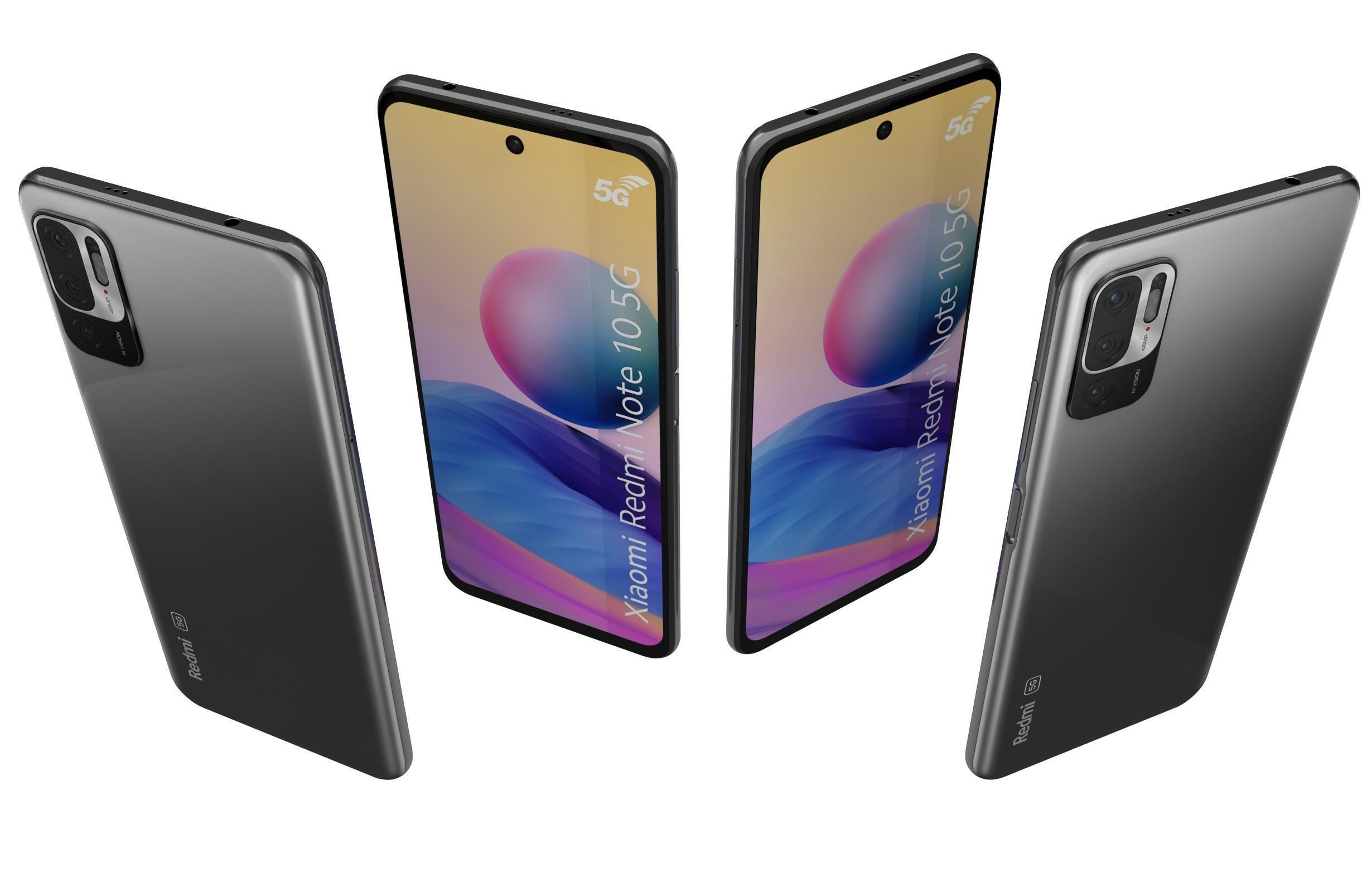 Xiaomi Redmi Note 10 5G Graphite Gray 3D model_3
