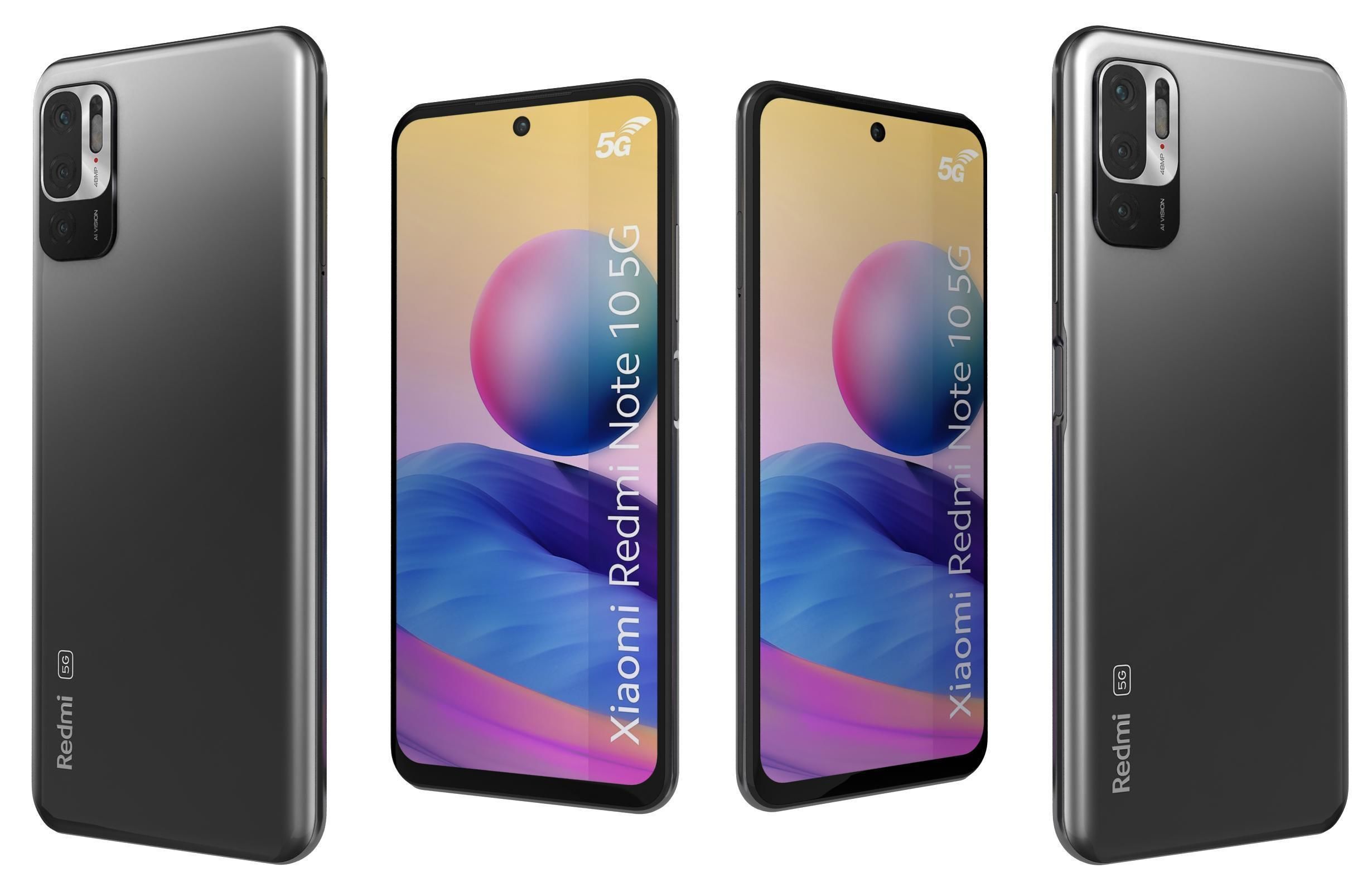Xiaomi Redmi Note 10 5G Graphite Gray 3D model_2