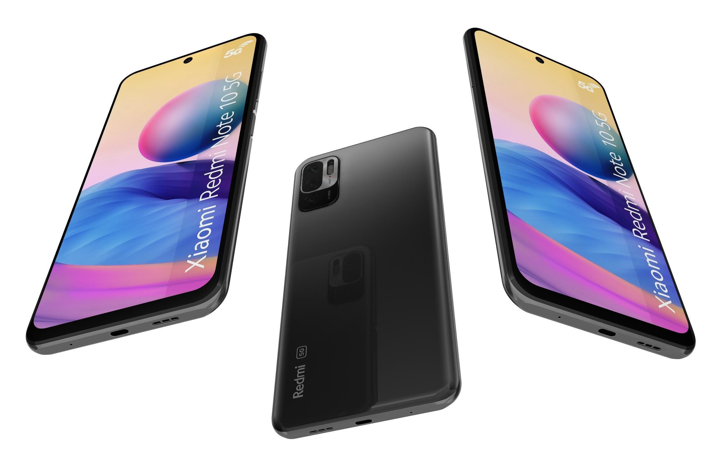Xiaomi Redmi Note 10 5G Graphite Gray 3D model_1